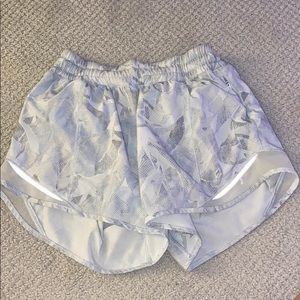 White lulu lemon shorts